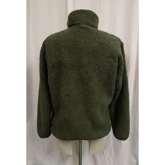 Uniqlo Sweater XXS Forest Green Sherpa like 100% polyester (9) - Picture 3 of 8